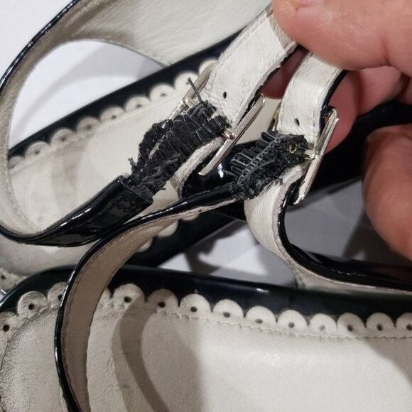 1901 Black Pointed Toe Slingback Flats Size 5.5 - Picture 3 of 9